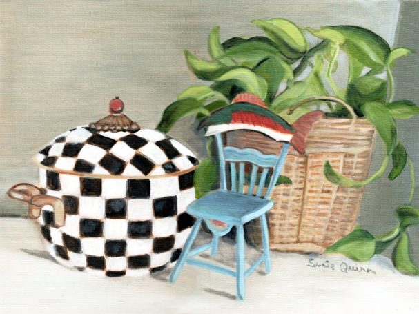 McKenzie Child Crock and Chair McKenzie Child Crock Still Life