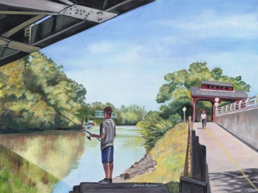 Boy Fishing Erie Canal